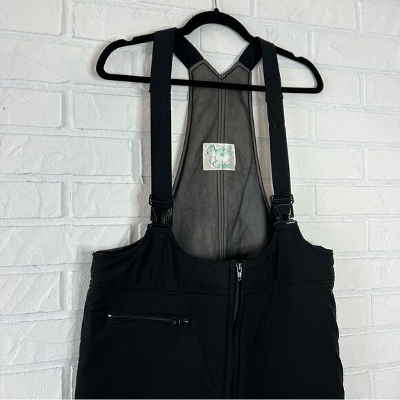 Vintage Black Suspender Overall Fitted Ski Snow Pants 16 - Picture 4 of 12